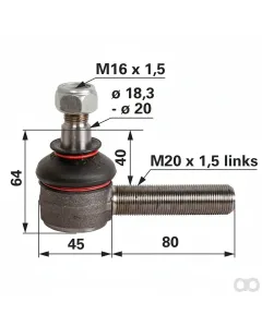 Prillinger - 00110671 - Kugelgelenk M20X1,5 Stangen