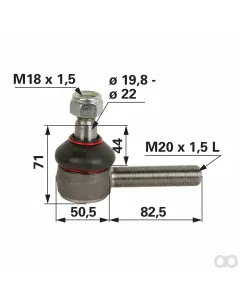 Prillinger - 00110672 - Kugelgelenk M20x1,5 Stangen