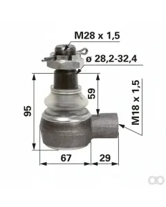 Prillinger - 00110873 - Kugelgelenk M18x1,5 Innengewinde