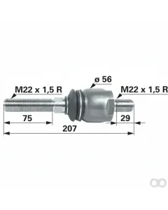 Prillinger - 00110875 - Axialgelenk M22x1,5/M22x1,5