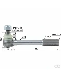Prillinger - 00111503 - Kugelgelenk M38X1,5