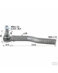 Prillinger - 00111506 - Kugelgelenk Stangen M24X1,5 Innengewinde