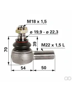 Prillinger - 00111512 - Kugelgelenk M22X1,5 Stangen