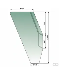 Prillinger - 00114010 - Tuerscheibe Rechts Farbe Gruen G