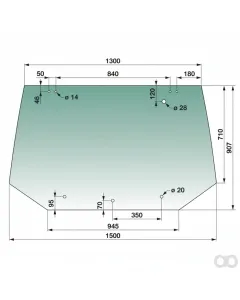 Prillinger - 00114039 - Heckscheibe Farbe Gruen Getoent