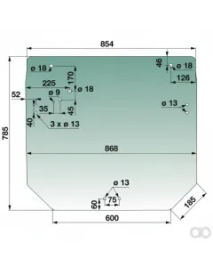 Prillinger - 00114224 - Heckscheibe Zu John Deere