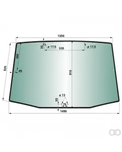 Prillinger - 00114225 - Heckscheibe Zu John Deere