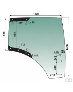 Prillinger - 00114230 - Tuerscheibe Rechts Anstelle Von