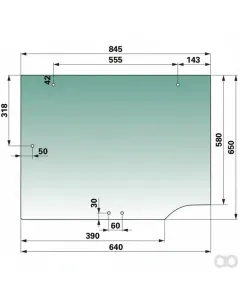 Prillinger - 00114400 - Heckscheibe Farbe Gruen Getoent