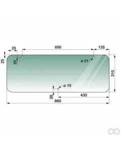 Prillinger - 00114401 - Heckscheibe Unten Farbe Gruen G