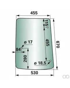 Prillinger - 00114440 - Seitenscheibe Stangen Anstelle V