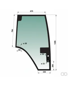 Prillinger - 00114523 - Tuerscheibe Rechts Farbe Gruen Getoent