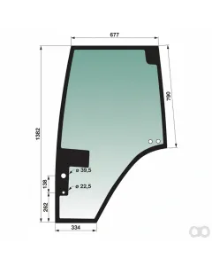 Prillinger - 00114524 - Tuerscheibe Stangen Farbe Gruen Getoent