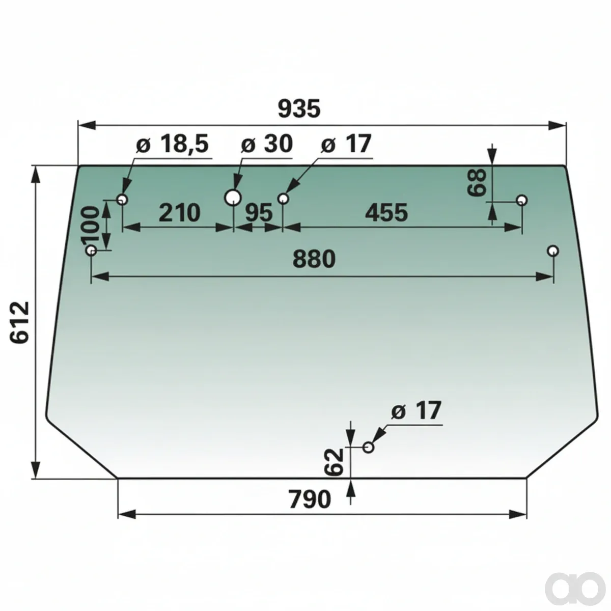 Prillinger - 00114543 - Heckscheibe Anstelle Von Fendt