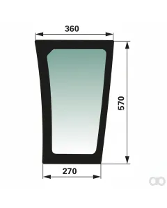 Prillinger - 00114545 - Frontscheibe Stangen Unten Zu Fendt