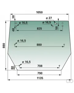 Prillinger - 00114764 - Heckscheibe Anstelle Von Valtra