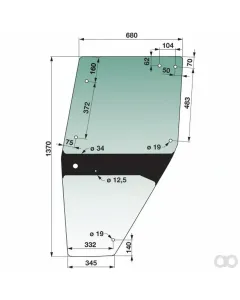 Prillinger - 00114815 - Tuerscheibe Stangen Farbe Gruen Getoent