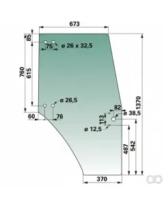 Prillinger - 00114822 - Tuerscheibe Rechts Farbe Gruen Getoent