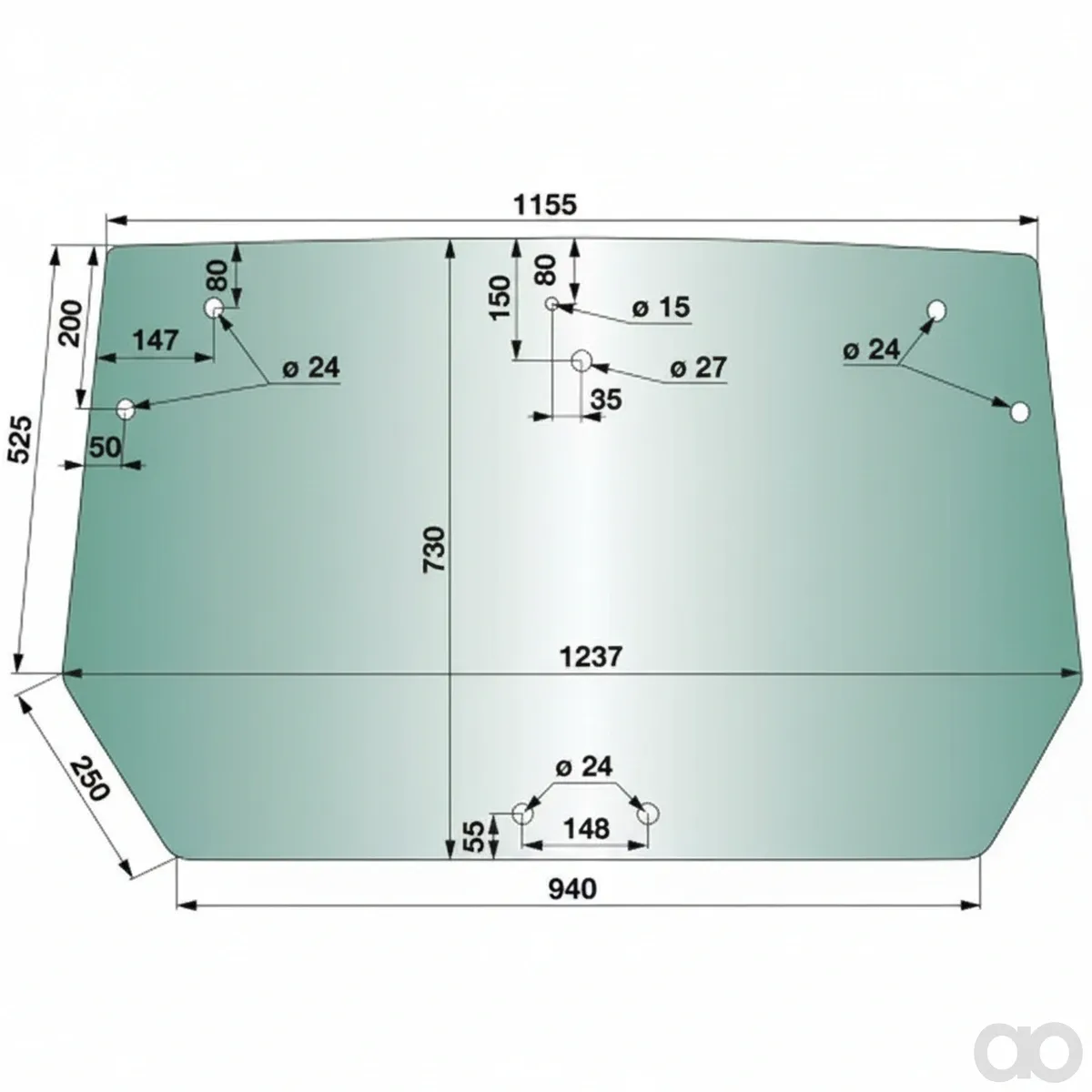 Prillinger - 00114829 - Heckscheibe