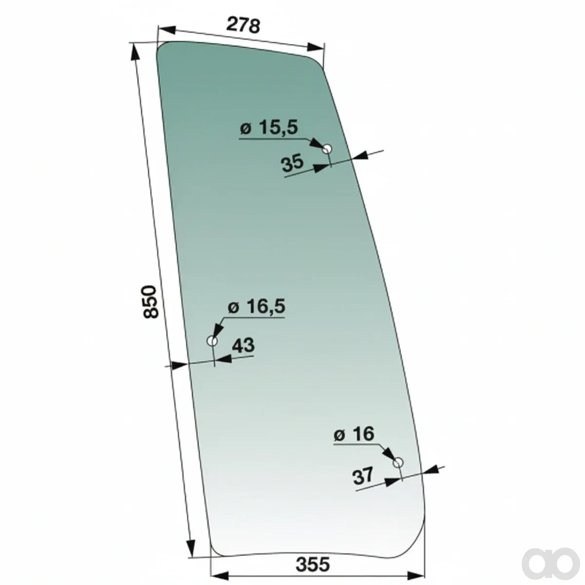 Prillinger - 00114835 - Seitenscheibe Stangen