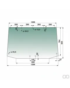 Prillinger - 00114856 - Heckscheibe Farbe Gruen Getoent