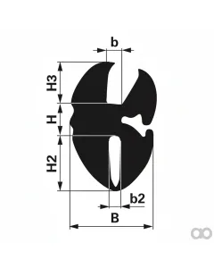 Prillinger - 00115083 - Gummiklemmprofil 1 Meter