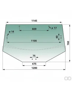 Prillinger - 00115122 - Heckscheibe Farbe Gruen Getoent