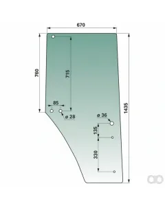 Prillinger - 00115124 - Tuerscheibe Rechts Anstelle Von