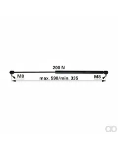 Prillinger - 00115828 - Gasdruckfeder fuer vorne- Und Heckscheibe