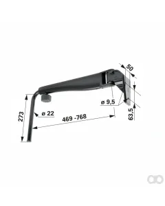 Prillinger - 00116413 - Teleskopspiegelhalter Stangen Ra