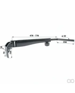 Prillinger - 00116414 - Teleskopspiegelhalter Rechts R