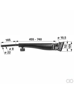 Prillinger - 00116427 - Teleskopspiegelhalter Stangen An