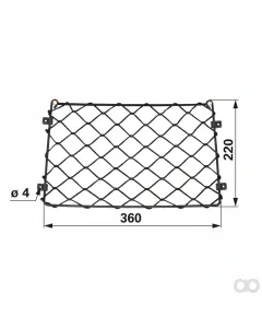 Prillinger - 00118741 - Rueckwandnetz komplett 360x220 mm