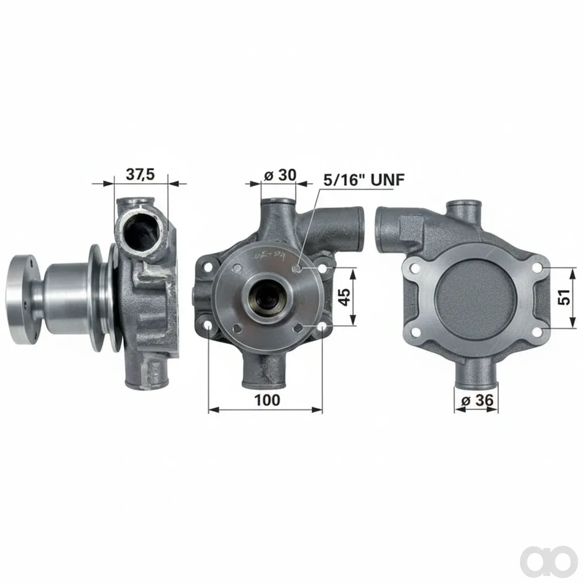 Prillinger - 00128315 - Wasserpumpe Mit Dichtung Zu New Holland