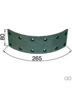Prillinger - 00145111 - Bremsbelag vorne 265x80 mm zu