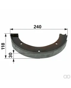 Prillinger - 00145442 - Bremsbacke fuer Handbremse 250X30