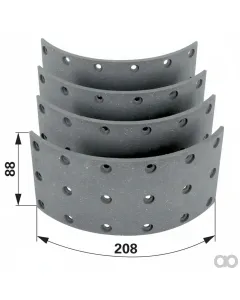 Prillinger - 00145464 - Bremsbelagsatz mit Nieten 4 Stueck