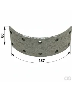 Prillinger - 00145541 - Bremsbelag 187X60X5 Mm Zu Fendt