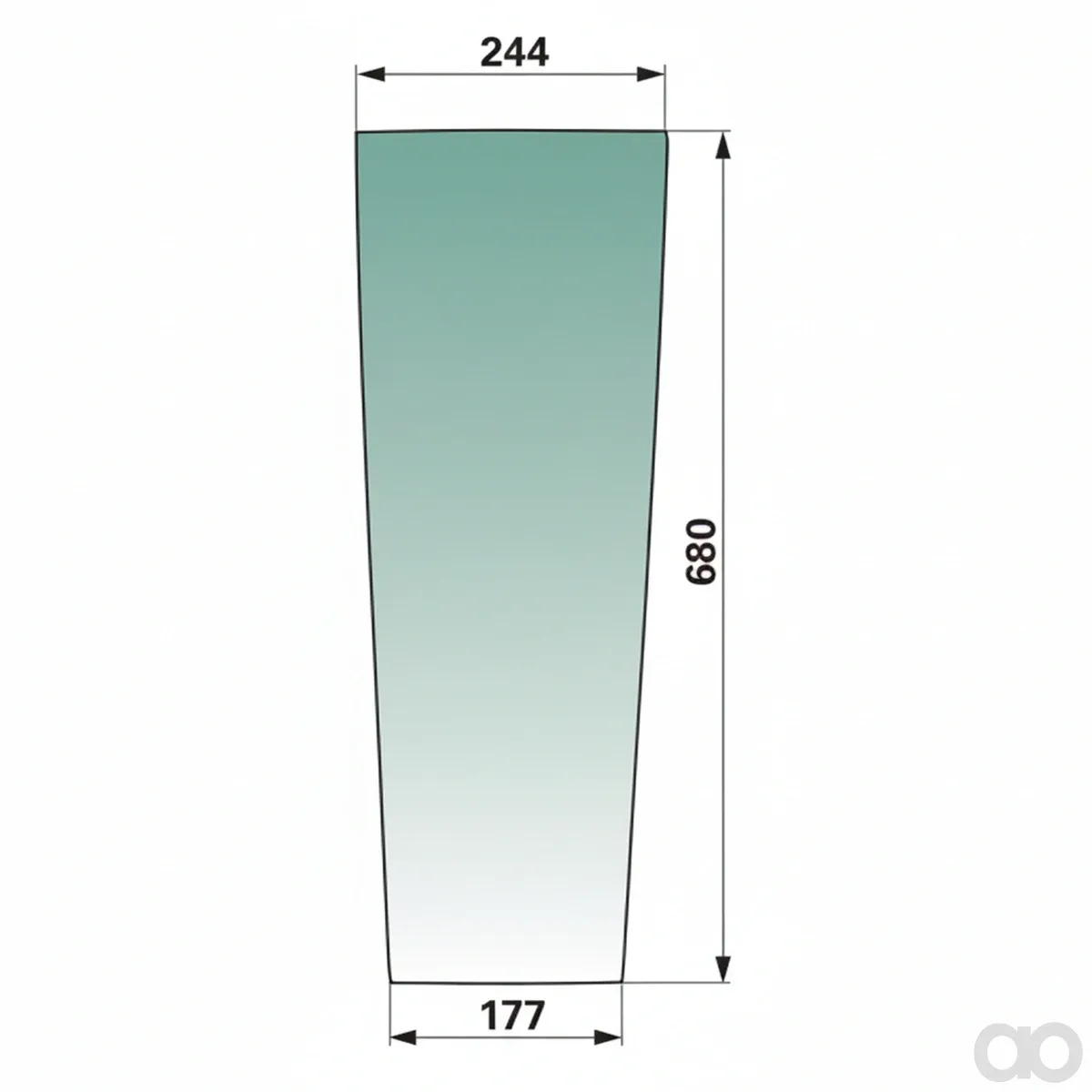 Prillinger - 00154108 - Frontscheibe rechts und Stangen