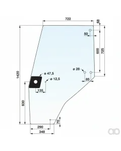 Prillinger - 00154415 - Tuerscheibe Stangen Farbe Klar