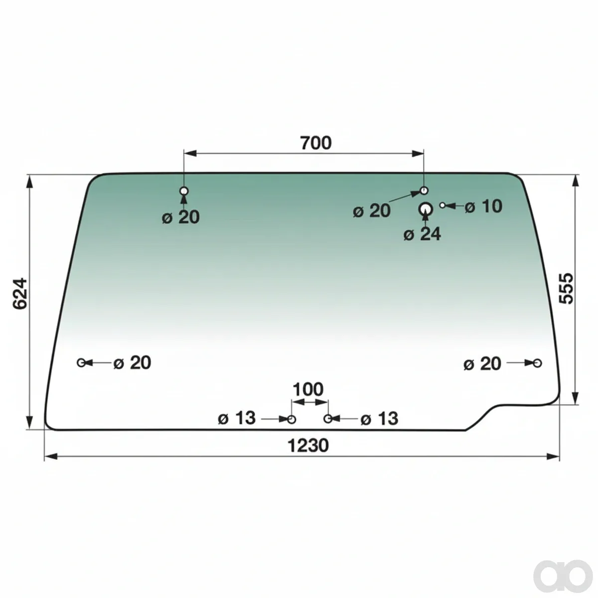 Prillinger - 00154418 - Heckscheibe Farbe Gruen Getoent