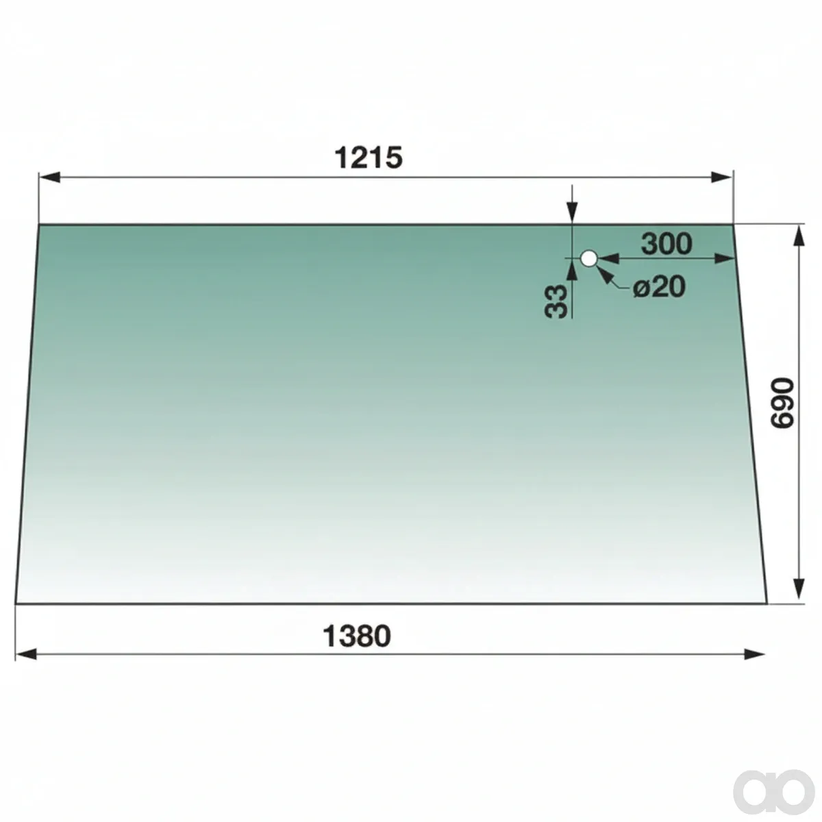 Prillinger - 00154508 - Heckscheibe Farbe Gruen Getoent