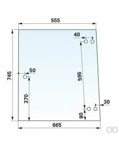 Prillinger - 00154580 - Seitenscheibe rechts und Stangen