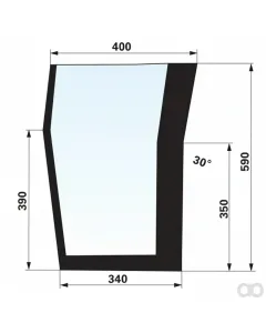 Prillinger - 00154730 - Frontscheibe rechts unten Farbe