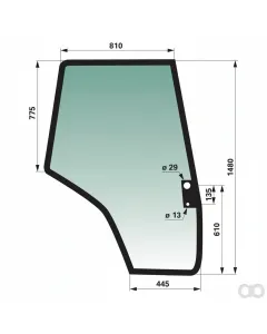 Prillinger - 00154762 - Tuerscheibe rechts Farbe Gruen G