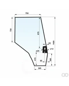 Prillinger - 00154766 - Tuerscheibe rechts Farbe Klar
