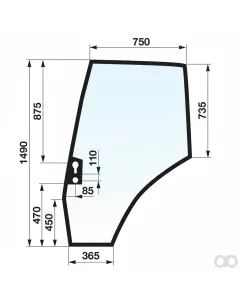 Prillinger - 00154767 - Tuerscheibe Stangen Farbe Klar