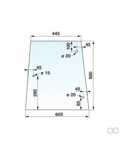 Prillinger - 00154771 - Seitenscheibe rechts und Stangen