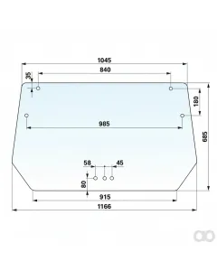 Prillinger - 00154821 - Heckscheibe Anstelle von Deutz