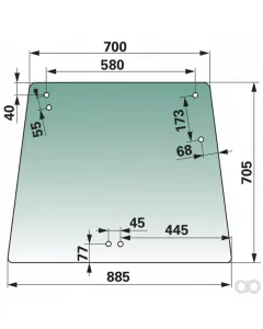 Prillinger - 00154857 - Heckscheibe Farbe Gruen Getoent